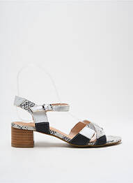 Sandales/nu pieds matière lisse talon de 4 à 6cm noir FUGITIVE BY FRANCESCO ROSSI femme
