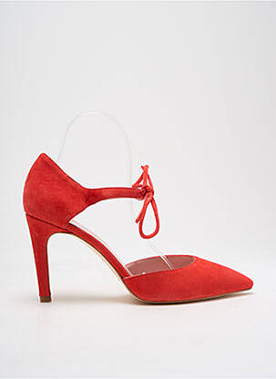 Escarpins nubuck talon de 7 à 9cm rouge PEPE CASTELL femme