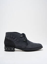 Bottines/boots tissage satiné talon plat jusqu'à 3cm noir MAM'ZELLE femme