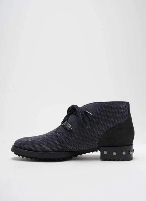 Bottines/boots tissage satiné talon plat jusqu'à 3cm noir MAM'ZELLE femme