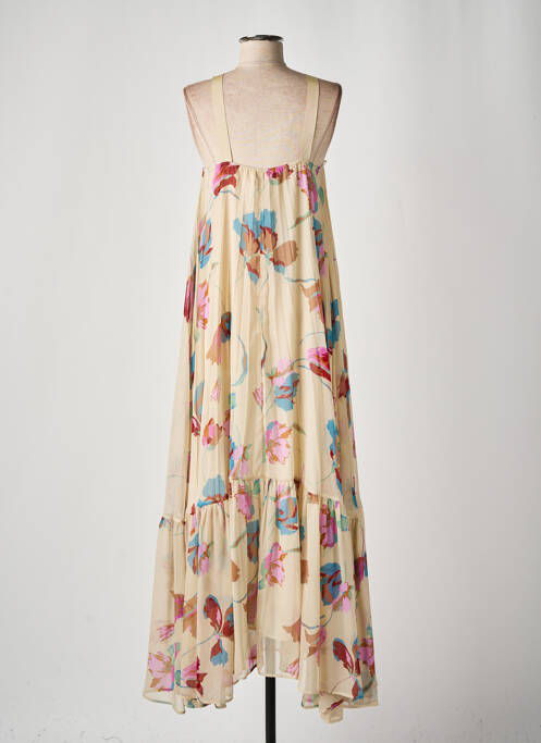 Robe longue beige ANGELA DAVIS pour femme