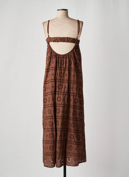 Robe longue marron LUMINA femme