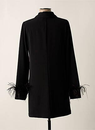 Robe courte manches longues manches longues noir ANGELA DAVIS femme