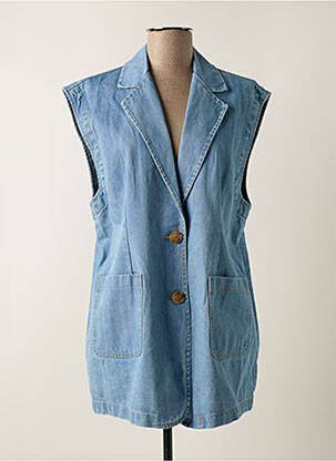 Gilet sans manche poches bleu LUMINA femme