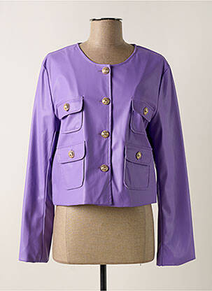 Veste chic poches violet LUMINA femme