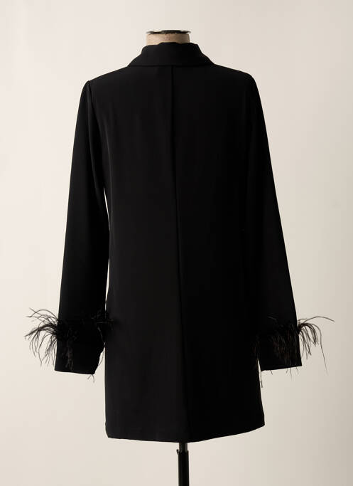 Robe courte manches longues manches longues noir ANGELA DAVIS femme