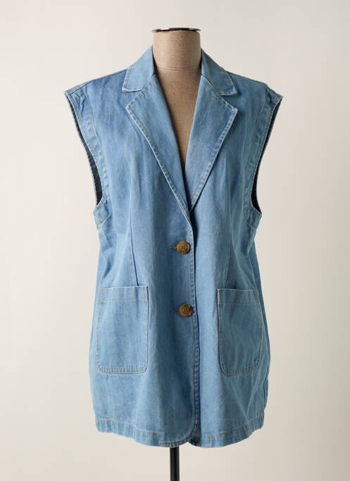 Gilet sans manche poches bleu LUMINA femme