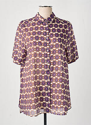 Chemisier manches courtes manches courtes violet DIANA GALLESI femme