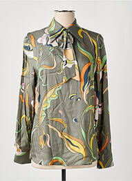 Blouse imprimé fantaisie manches longues vert DIANA GALLESI femme