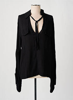 Blouse manches longues manches longues noir LUMINA femme