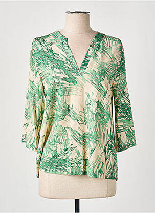 Top stretch manches 3/4 vert FRIDA MADÉ femme