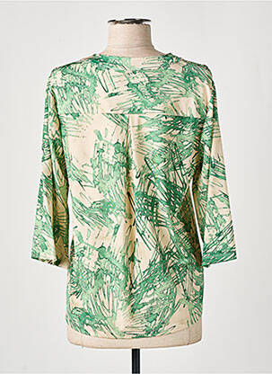 Top stretch manches 3/4 vert FRIDA MADÉ femme