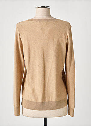 Pull col v manches longues beige DIANA GALLESI femme