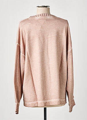 Pull coupe droite manches longues rose ANGELA DAVIS femme