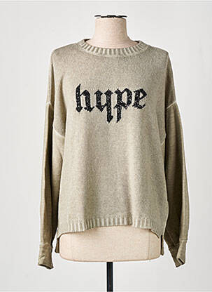 Pull tissage chiné manches longues gris ANGELA DAVIS femme