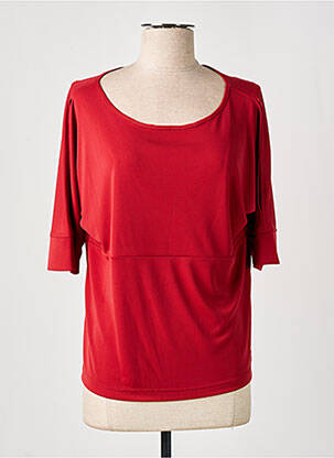 Top coupe fluide manches courtes rouge DIANA GALLESI femme