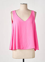 Top coupe fluide sans manche rose CARLA MONTANARINI femme