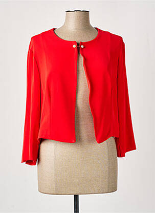 Veste chic col rond rouge DAMA MIA femme