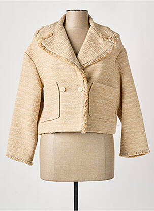 Veste casual col tailleur beige ANGELA DAVIS femme