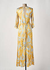 Robe longue jaune ANGELA DAVIS pour femme seconde vue