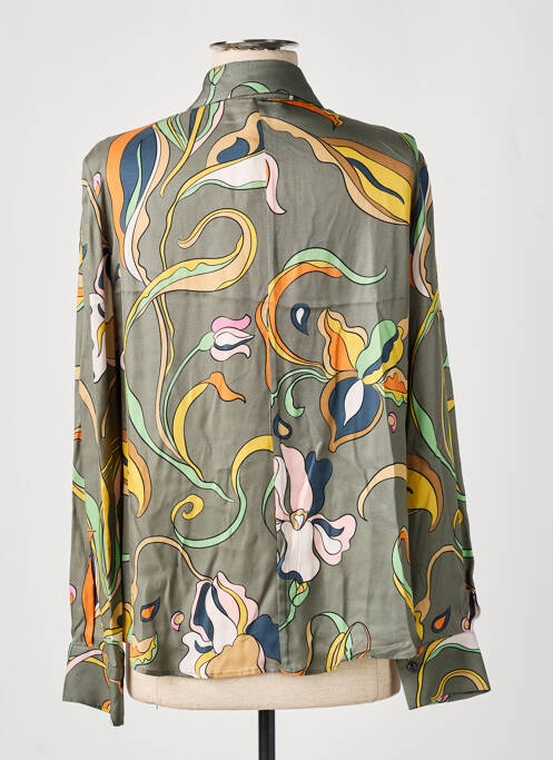 Blouse imprimé fantaisie manches longues vert DIANA GALLESI femme
