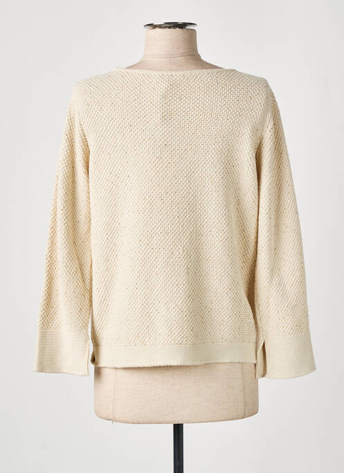 Pull col rond manches longues beige FRIDA MADÉ femme