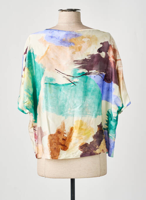 Blouse manches courtes manches courtes beige FRIDA MADÉ femme