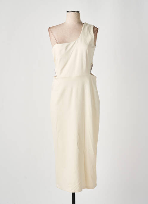 Robe longue beige ANGELA DAVIS pour femme