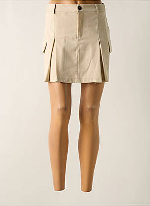 Jupe courte poches beige ANGELA DAVIS femme