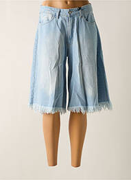 Bermuda taille haute taille haute bleu LUMINA femme
