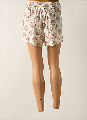 Short coupe droite taille haute marron LUMINA femme