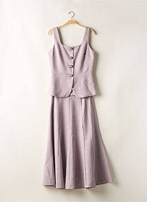 Ensemble jupe coupe cintrée violet LOVE & PASSION femme
