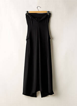 Robe longue coupe évasée sans manche noir ANGELA DAVIS femme
