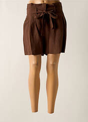 Short marron ANGELA DAVIS pour femme seconde vue