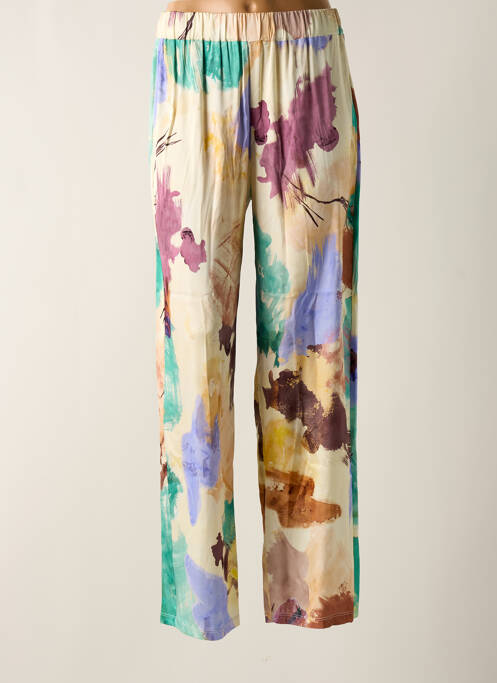 Pantalon droit stretch taille haute beige FRIDA MADÉ femme