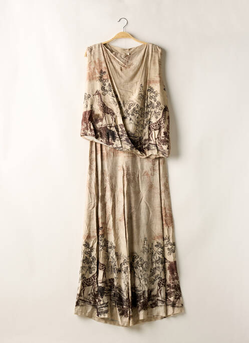 Ensemble pantalon coupe fluide beige ANGELA DAVIS femme