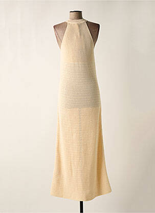 Robe longue beige TOMMY HILFIGER femme