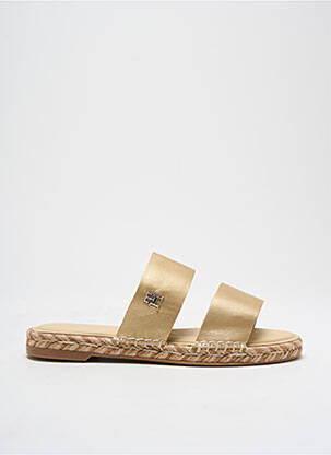 Espadrilles tissage satiné talon plat jusqu'à 3cm or TOMMY HILFIGER femme