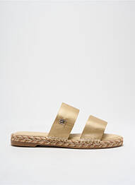 Espadrilles tissage satiné talon plat jusqu'à 3cm or TOMMY HILFIGER femme