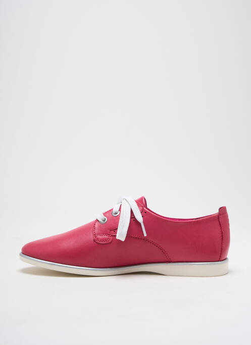 Baskets matière lisse talon plat jusqu'à 3cm rose TAMARIS femme