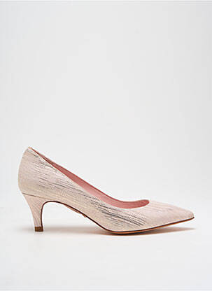 Escarpins tissage satiné talon de 4 à 6cm rose PEPE CASTELL femme
