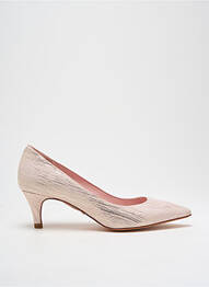 Escarpins tissage satiné talon de 4 à 6cm rose PEPE CASTELL femme
