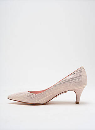 Escarpins tissage satiné talon de 4 à 6cm rose PEPE CASTELL femme