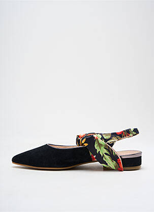 Sandales/nu pieds tissage satiné talon plat jusqu'à 3cm noir EMILIE KARSTON femme
