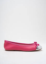 Ballerines matière lisse talon plat jusqu'à 3cm rose ROUGE femme