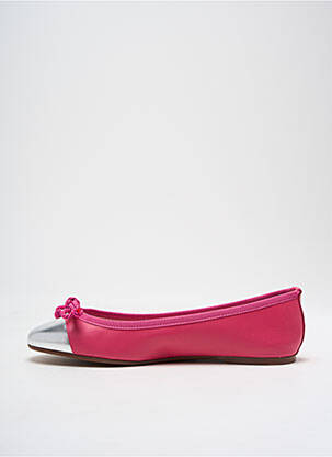 Ballerines matière lisse talon plat jusqu'à 3cm rose ROUGE femme