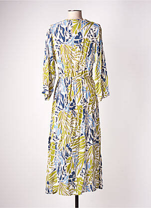 Robe longue imprimé fantaisie manches 3/4 vert WNT COLLECTION femme