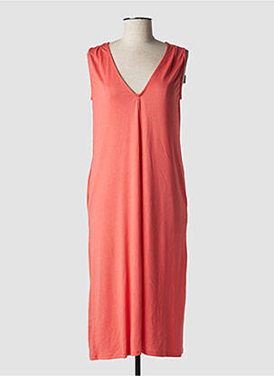 Robe mi-longue sans manche sans manche orange SCORZZO femme