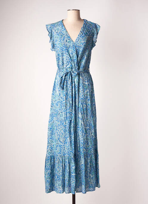 Robe longue bleu C'EST BEAU LA VIE pour femme