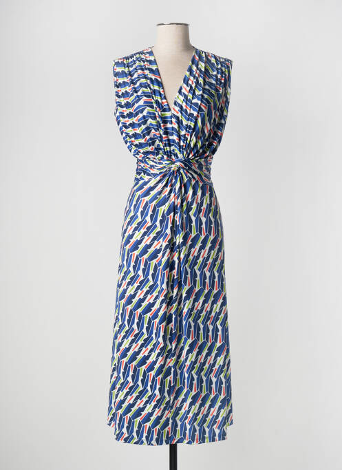 Robe mi-longue bleu SCORZZO pour femme